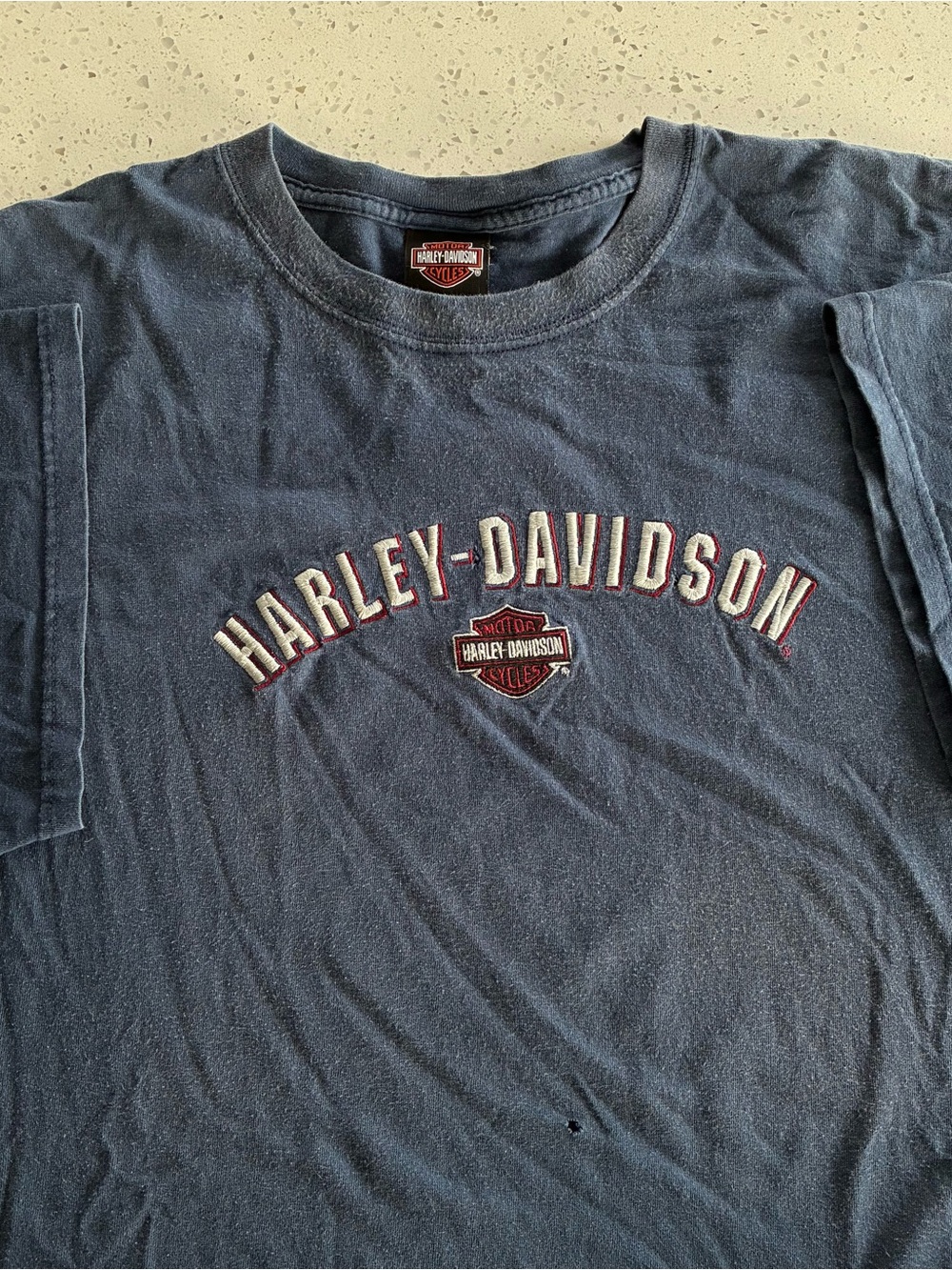 000 - VINTAGE 00s HARLEY DAVIDSON MOTORCYCLES Y2K EMBROIDERED T SHIRT